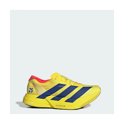(W) Adidas Adizero Adios Pro 4 Running Shoes Lucid Blue/Pure Sulfur/Lucid Red