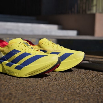 (W) 아디다스 아디제로 아디오스 프로 4 러닝화 루시드 블루/퓨어 설퍼/루시드 레드 JR6358 1