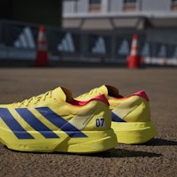 (W) Adidas Adizero Adios Pro 4 跑鞋 蔚藍/純硫黃/亮紅 JR6358 2
