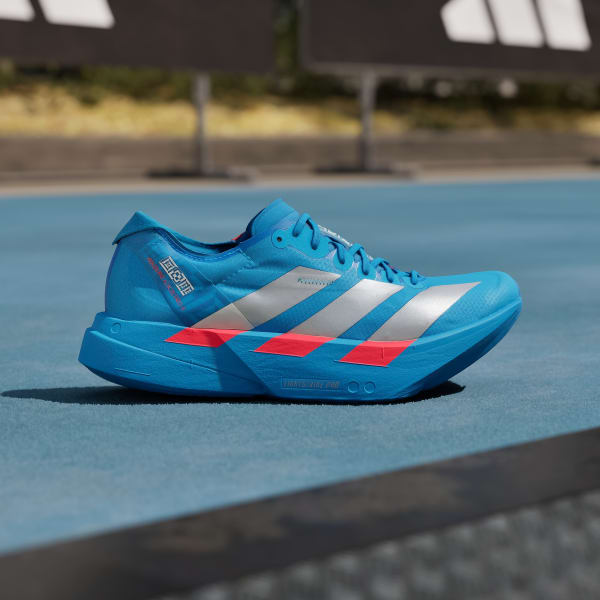 Lookbook (Women) Adidas Adizero Adios Pro 4 Running Shoes Solar Blue/Silver Metallic/Lucid Red JR4797
