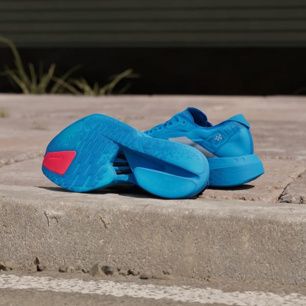 Shop (Women) Adidas Adizero Adios Pro 4 Running Shoes Solar Blue/Silver Metallic/Lucid Red JR4797