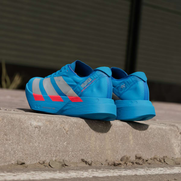 Details for (Women) Adidas Adizero Adios Pro 4 Running Shoes Solar Blue/Silver Metallic/Lucid Red JR4797