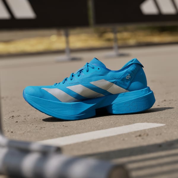 Sizing (Women) Adidas Adizero Adios Pro 4 Running Shoes Solar Blue/Silver Metallic/Lucid Red JR4797