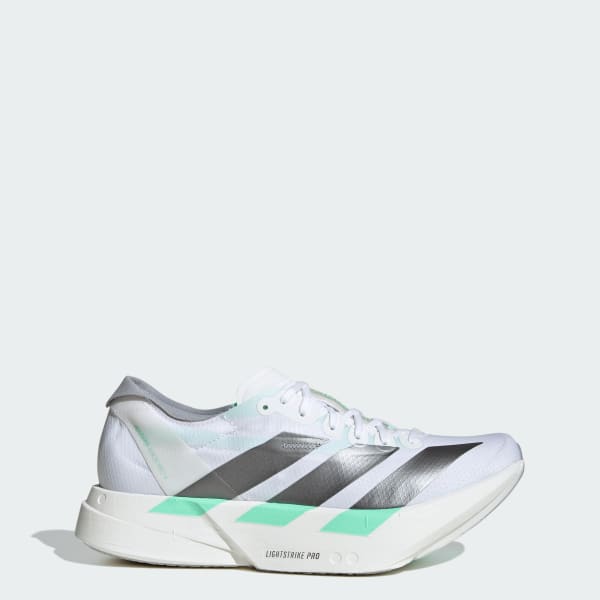 (Women) Adidas Adizero Adios Pro 4 Shoes Cloud White/Iron Metallic/Pulse Mint KI1471
