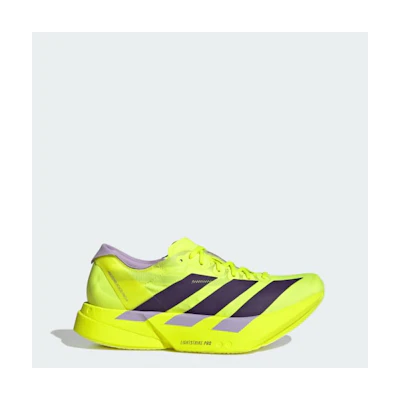 (W) Adidas Adizero Adios Pro 4 Solar Yellow/Aurora Plum/Powder Plum