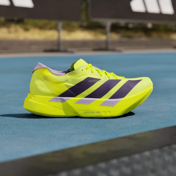 Shop (Women) Adidas Adizero Adios Pro 4 Solar Yellow/Aurora Plum/Powder Plum JQ1690
