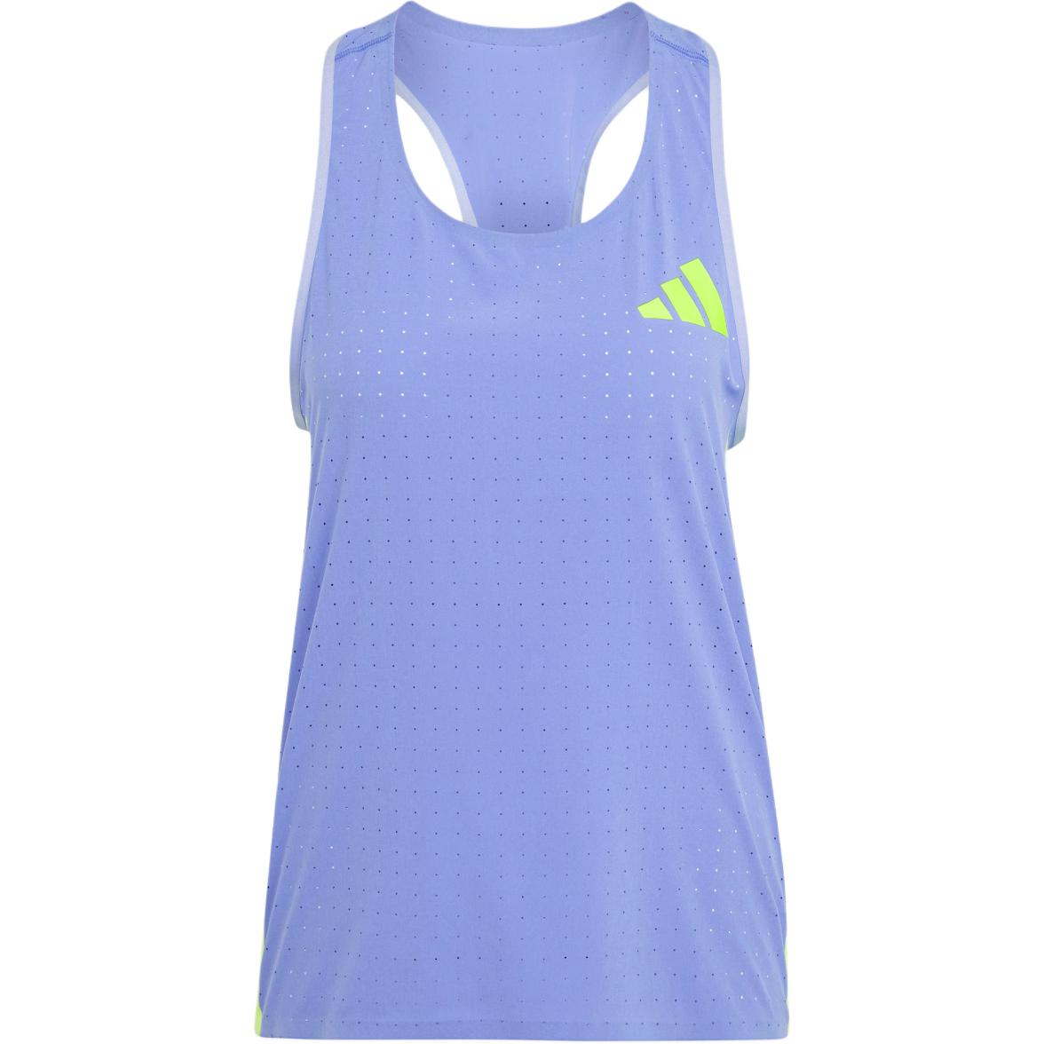 (Women) adidas Adizero Blue Running Tank Top - Soft, Breathable, Comfortable. IT4561