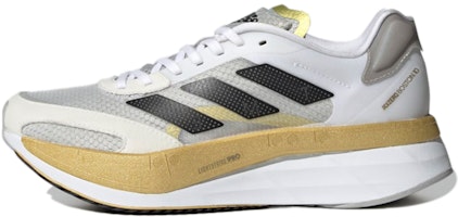 (Women) adidas Adizero Boston 10 TME 'White Gold Metallic' GV7716 (Women) adidas Adizero Boston 10 TME 'White Gold Metallic' GV7716