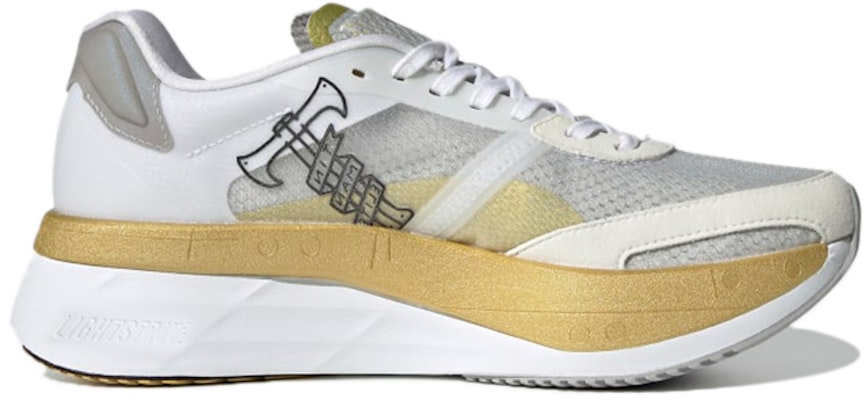 (Women) adidas Adizero Boston 10 TME 'White Gold Metallic' GV7716 Order (Women) adidas Adizero Boston 10 TME 'White Gold Metallic' GV7716