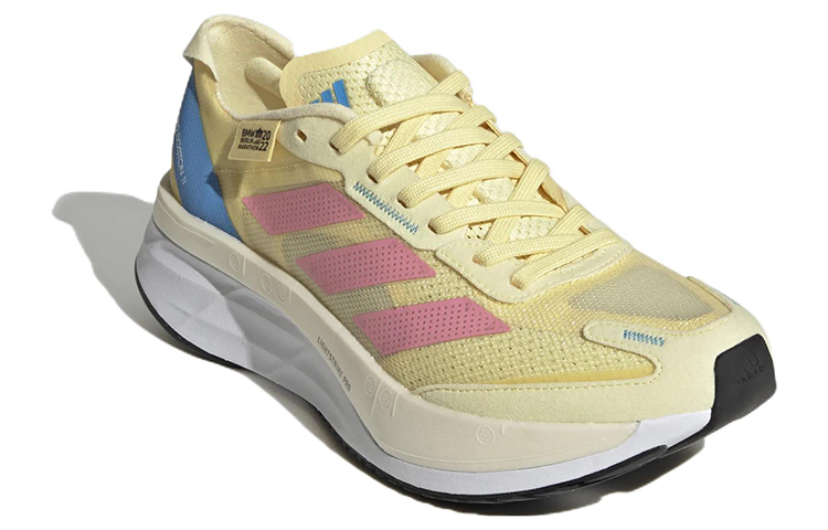Lookbook adidas Adizero Boston 11 Berlin 舒適 透氣 低筒 跑步鞋 男女款 黃