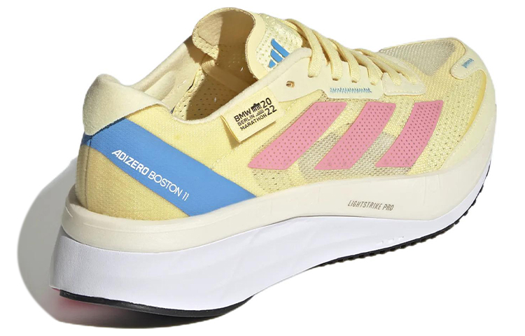 Shop adidas Adizero Boston 11 Berlin 舒適 透氣 低筒 跑步鞋 男女款 黃