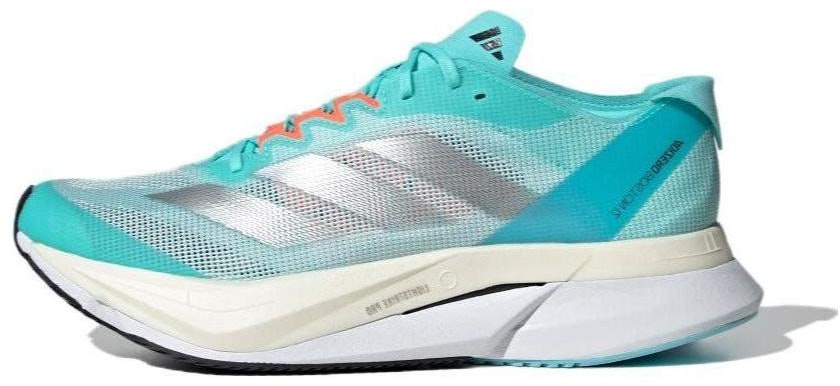 Women adidas Adizero Boston 12 Running Shoes Aqua Blue Cloud White ID6901