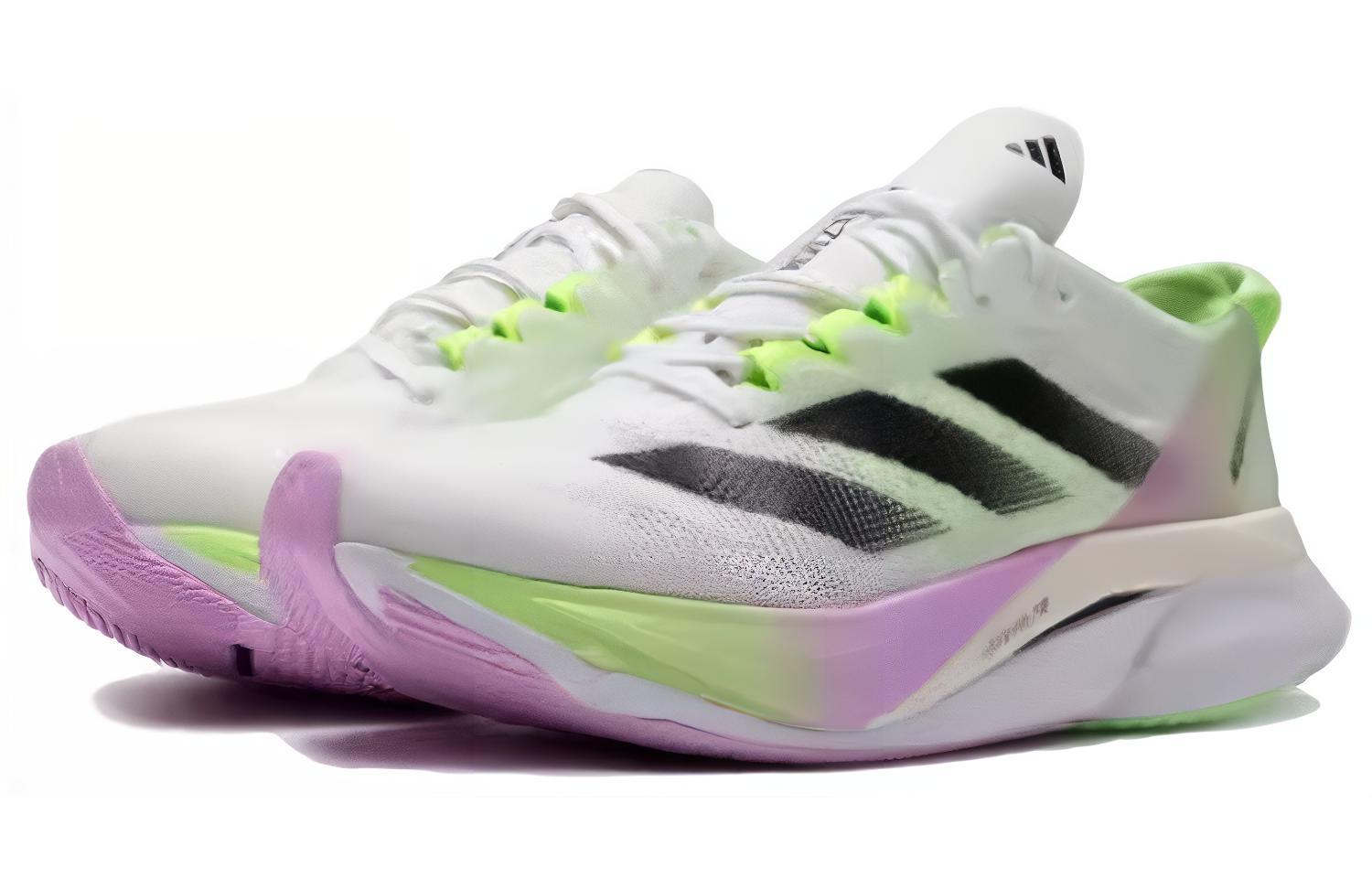 Lookbook adidas Adizero Boston 12 舒適百搭 減震耐磨輕便 低筒 跑步鞋 女款 白綠