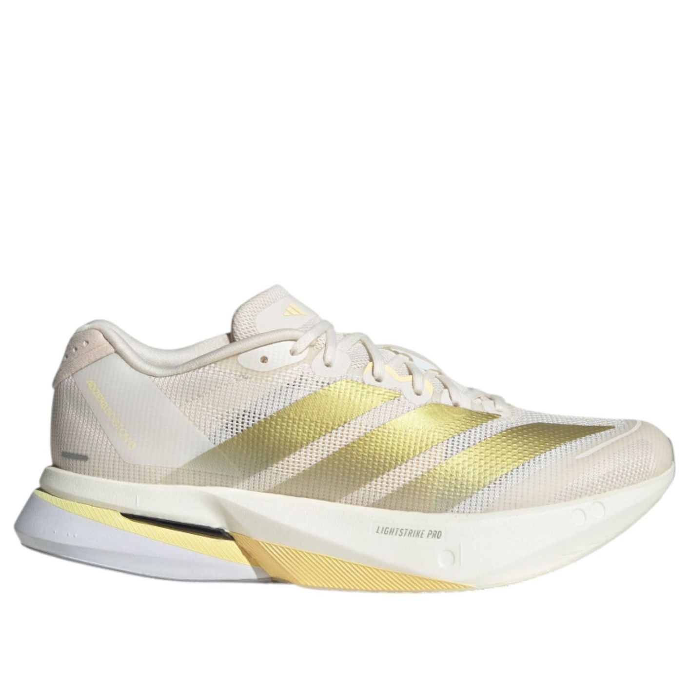 Purchase (W) adidas Adizero Boston 13 'Chalk White Gold Metallic' Putih Emas JS4952