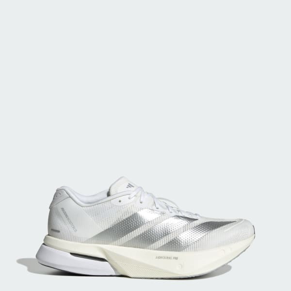 (Women) Adidas Adizero Boston 13 Cloud White/Matte Silver/Dash Grey JS4948