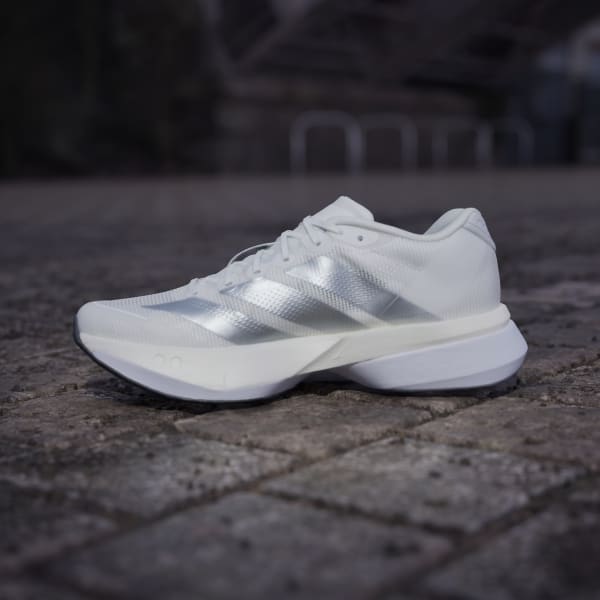 Cheap (W) Adidas Adizero Boston 13 Blanc Nuage/Argent Mat/Gris Clair JS4948