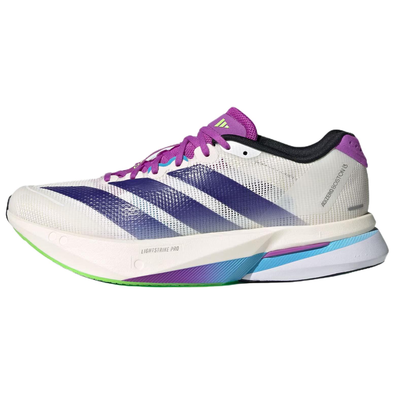 (Women) adidas Adizero Boston 13 Marathon Running Shoes White Purple. JS4953