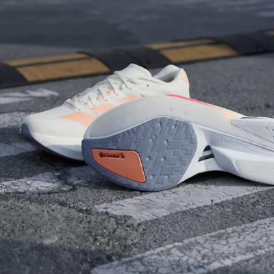 (W) Adidas Adizero Boston 13 Blanco/Anaranjado Beam/Naranja Ácido JP9249 4