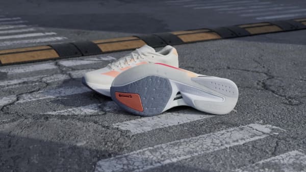 Lookbook (W) Adidas Adizero Boston 13 Blanco/Anaranjado Beam/Naranja Ácido JP9249