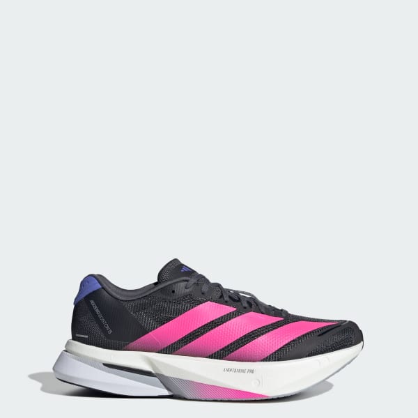 (Women) adidas Adizero Boston 13 Running Shoes Core Black/Lucid Pink/Cobalt Blue JP9247