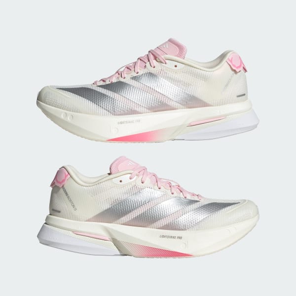 Cheap (W) Adidas Adizero Boston 13 Zapatillas Running Blanco/Plateado/Rosa Claro JQ9667