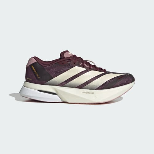 (Women) adidas Adizero Boston 13 Running Shoes Maroon/Wonder White/Magic Mauve KH8868