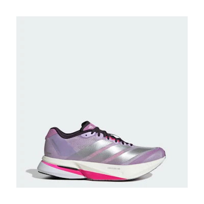 (W) Adidas Adizero Boston 13 Running Shoes Powder Plum/Silver Metallic/Shock Pink