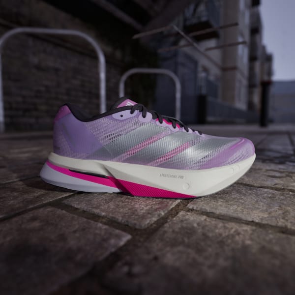Lookbook (W) Adidas Adizero Boston 13 Sepatu Lari Powder Plum/Silver Metallic/Shock Pink JS4955