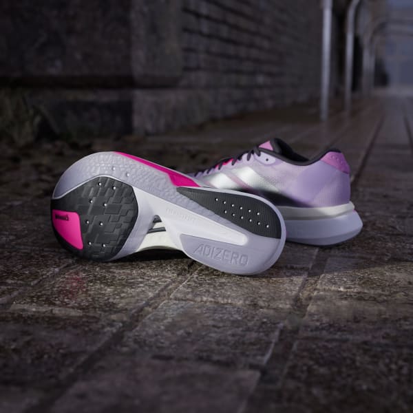 Shop (W) Adidas Adizero Boston 13 Sepatu Lari Powder Plum/Silver Metallic/Shock Pink JS4955