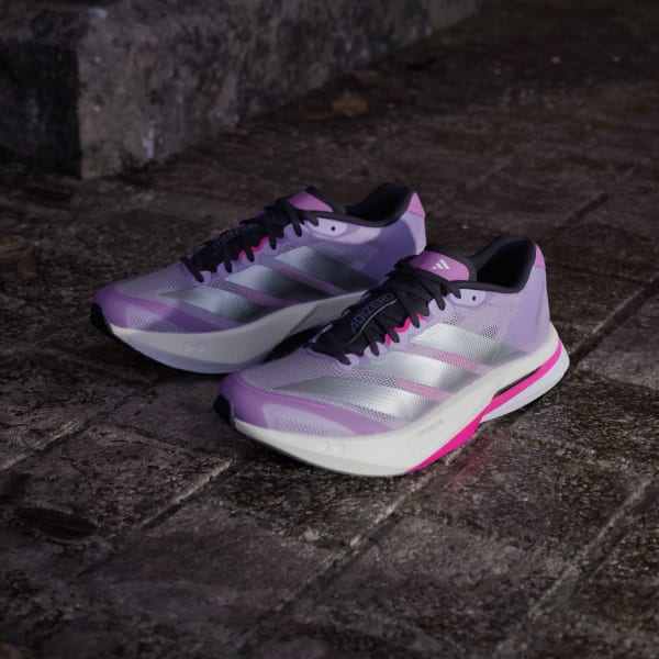 Purchase (W) Adidas Adizero Boston 13 Sepatu Lari Powder Plum/Silver Metallic/Shock Pink JS4955