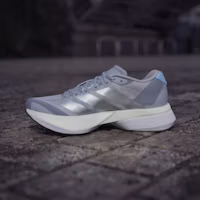 Sizing (W) adidas Adizero Boston 13 W 跑鞋 女 銀色/金屬銀/亮藍 JS4949