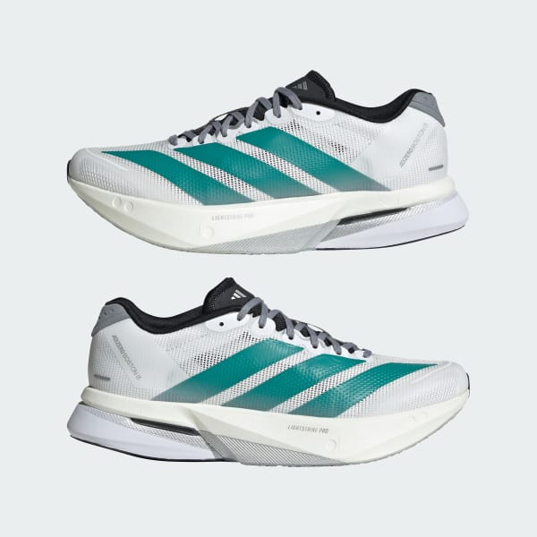 Cheap (W) Sepatu Lari Adidas Adizero Boston 13 W Putih/Teal/Grey JR4793