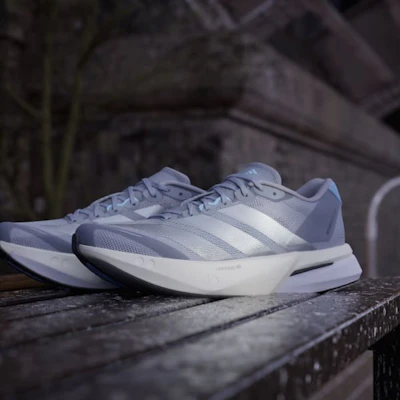 (W) 阿迪达斯 Adizero Boston 13 W 跑鞋 银色/金属银/萤光蓝 JS4949 2