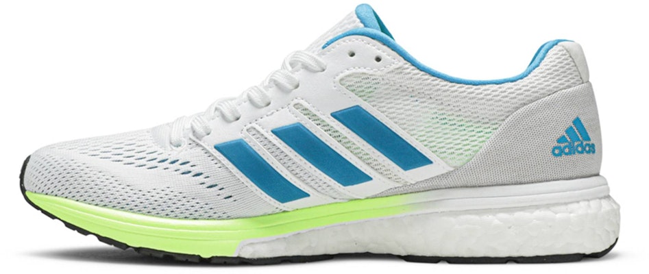 (W) adidas Adizero Boston 7 'Blanco Shock Cyan' B37385 Lookbook (W) adidas Adizero Boston 7 'Blanco Shock Cyan' B37385