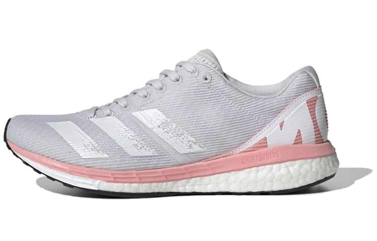 (Women) adidas Adizero Boston 8 Grey/Pink EE5147