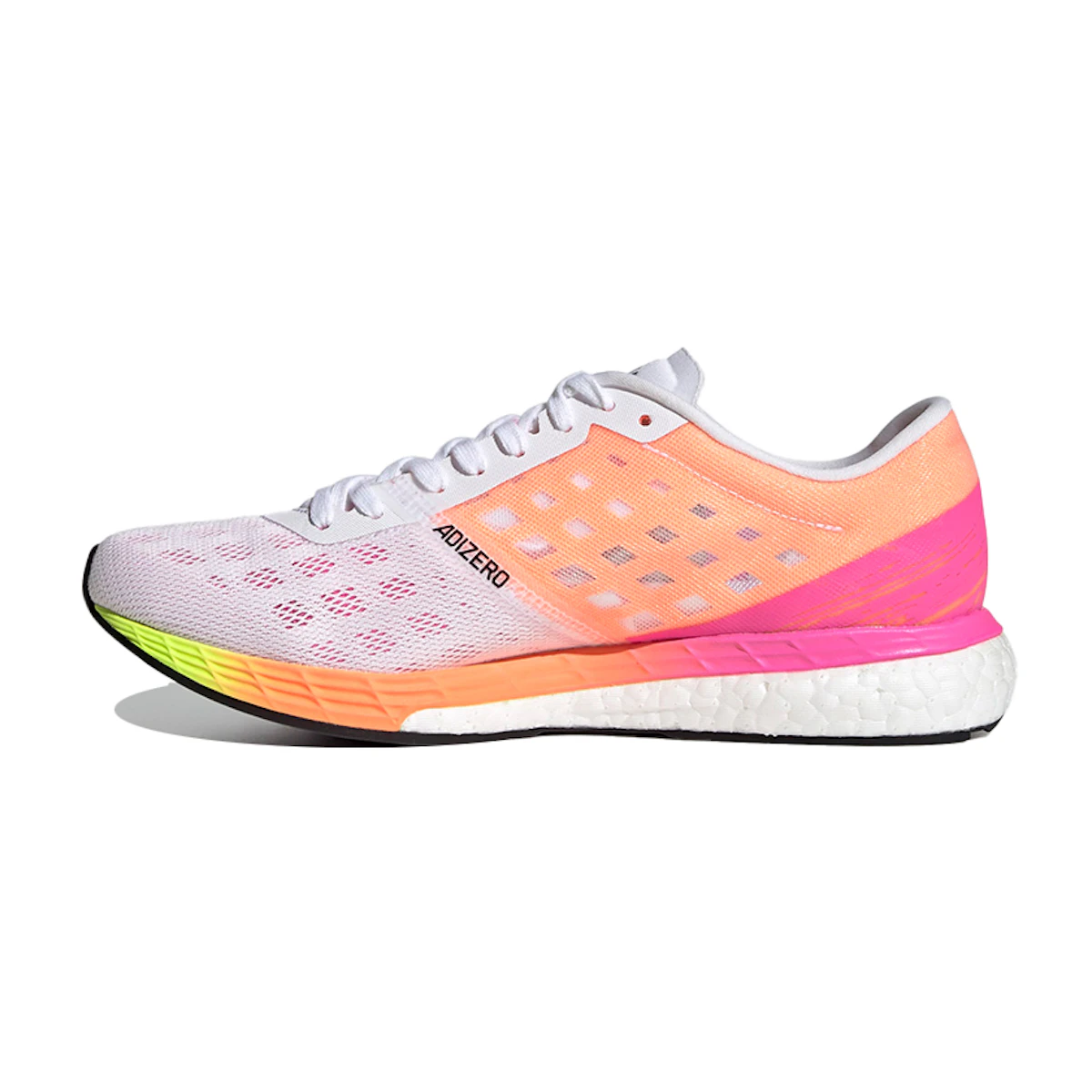 Beli (Women) adidas Adizero Boston 'White Screaming Pink' H68744