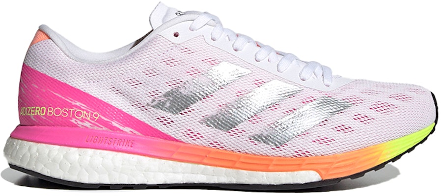 (Women) adidas Adizero Boston 9 'White Screaming Pink' H68744 Order (Women) adidas Adizero Boston 9 'White Screaming Pink' H68744