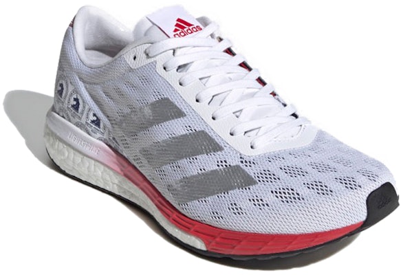 (Women) adidas Adizero Boston 9 'White Silver Scarlet' FY4641 Order (Women) adidas Adizero Boston 9 'White Silver Scarlet' FY4641