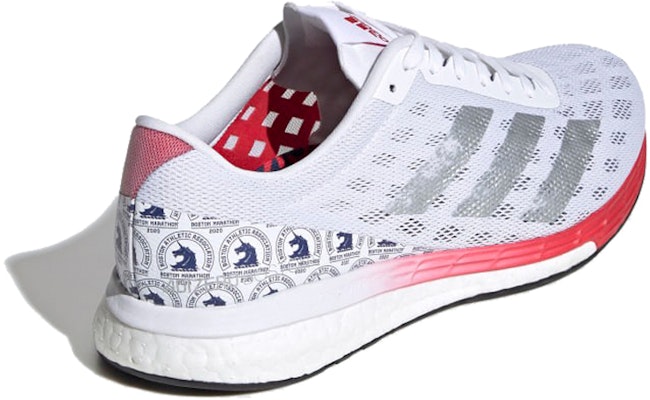 (W) adidas Adizero Boston 9 'Blanco Plata Escarlata' FY4641 Lookbook (W) adidas Adizero Boston 9 'Blanco Plata Escarlata' FY4641