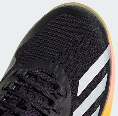 (Women) Adidas Adizero Cybersonic Tennis Shoes Aurora Black/Zero Metalic/Spark IF6529 1