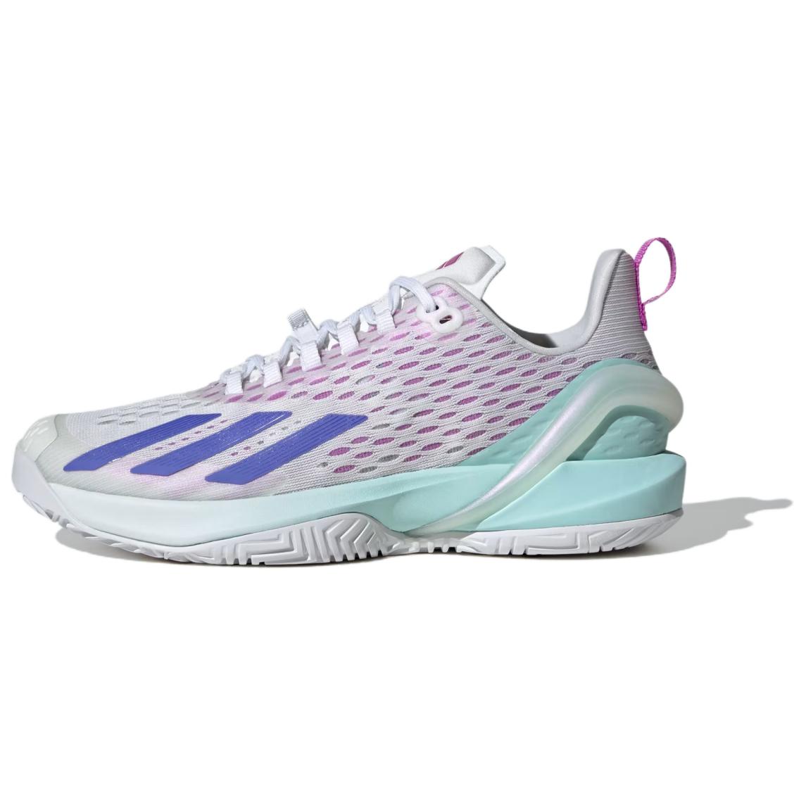 (Women) adidas Adizero Cybersonic Tennis Shoes Purple - Lightweight & Breathable. ID8551