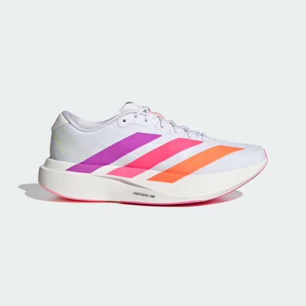 (Women) adidas Adizero EVO SL Running Shoes Cloud White/Purple Burst/Lucid Pink KI4450
