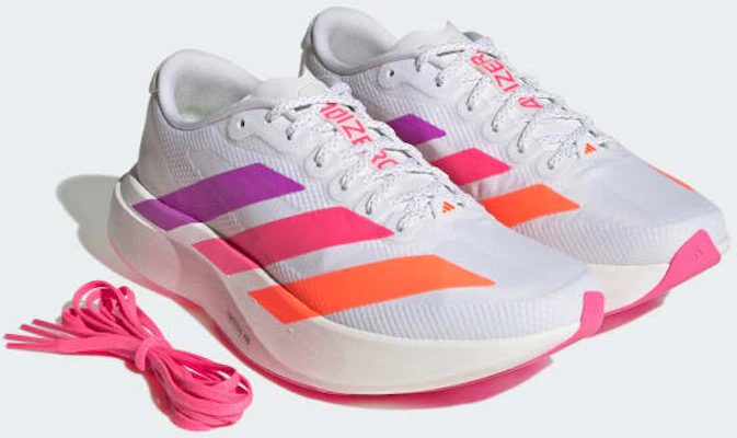 (Women) adidas Adizero EVO SL Running Shoes Cloud White/Purple Burst/Lucid Pink KI4450 Sizing (Women) adidas Adizero EVO SL Running Shoes Cloud White/Purple Burst/Lucid Pink KI4450