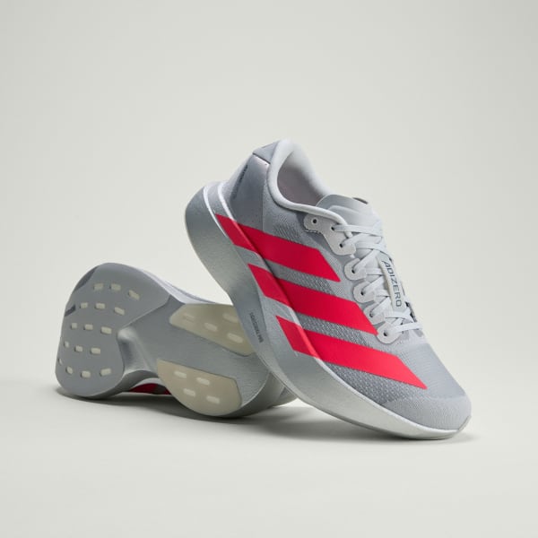 (Women) adidas Adizero EVO SL Silver Metallic/Lucid Red/Iron Metallic KI3383