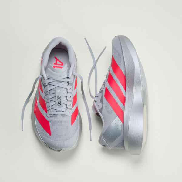 Shop (Women) adidas Adizero EVO SL Silver Metallic/Lucid Red/Iron Metallic KI3383