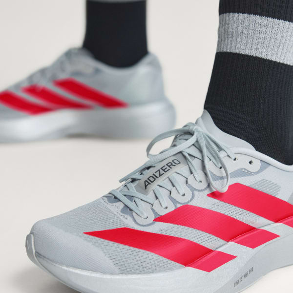 Sizing (Women) adidas Adizero EVO SL Silver Metallic/Lucid Red/Iron Metallic KI3383