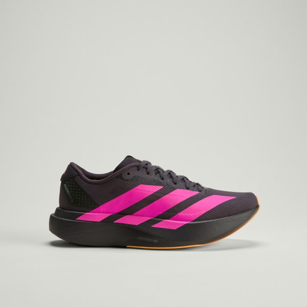 Shop (Women) adidas Adizero EVO SL Woven - Lightweight Performance Running Shoes Aurora Black/Shock Pink/Lucid Tangerine KI6931
