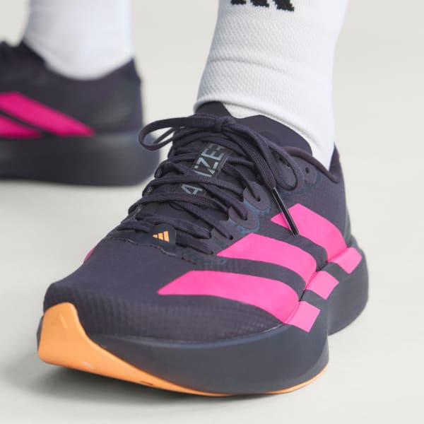Details for (Women) adidas Adizero EVO SL Woven - Lightweight Performance Running Shoes Aurora Black/Shock Pink/Lucid Tangerine KI6931