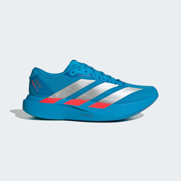 (Women) Adidas Adizero EVO SL WOVEN Running Shoes Solar Blue/Silver Metallic/Lucid Red JR4729