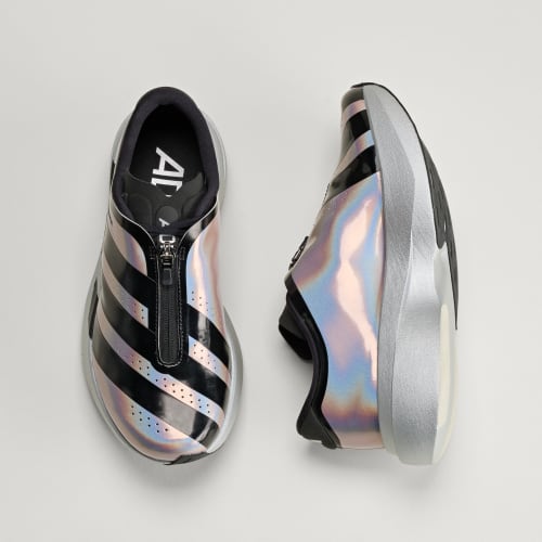 Shop (W) adidas Adizero EVO SL Zip Silver Metallic/Core Black/Halo Silver Sneakers KH7788